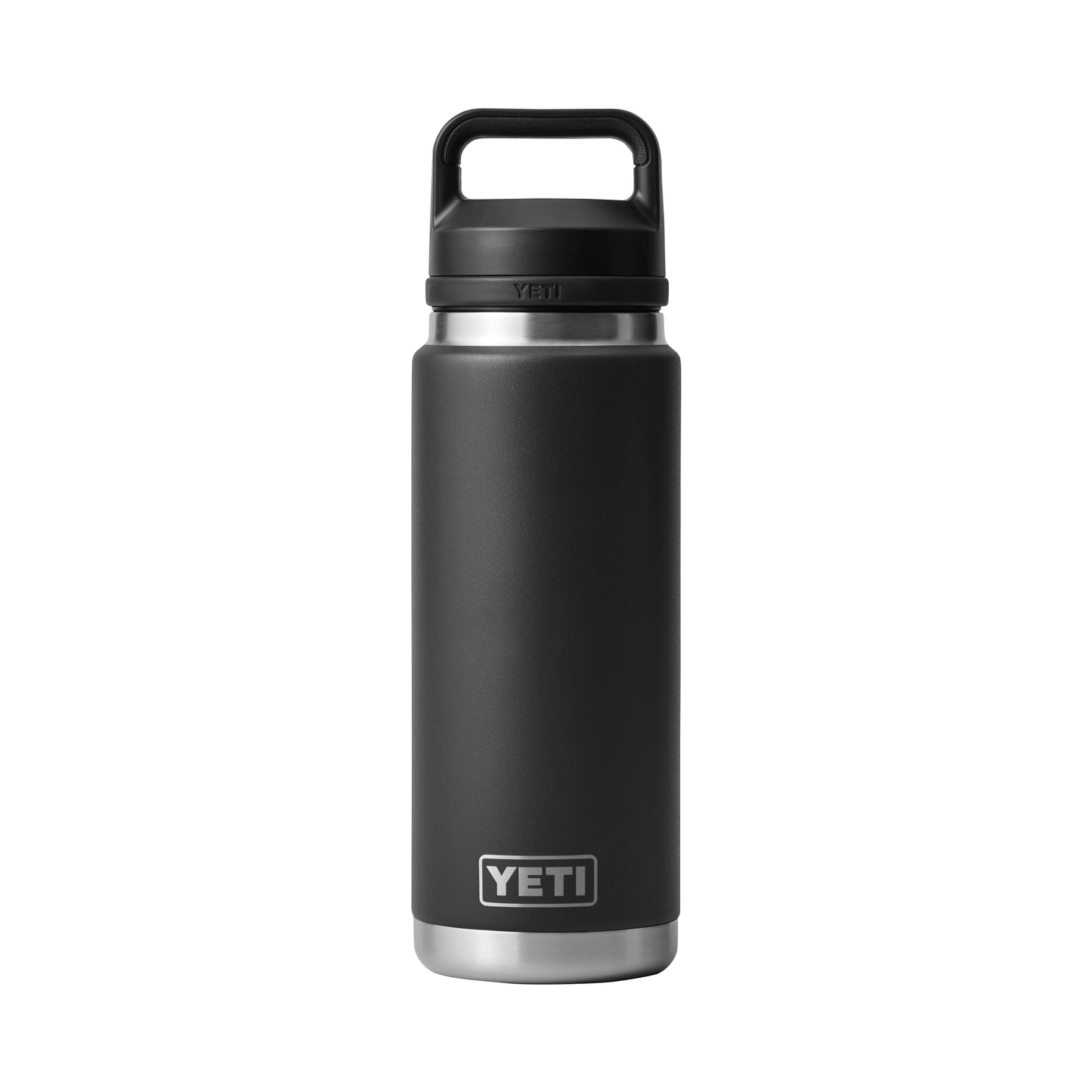 Rear View of Black Rambler® 26 oz Water Bottle with Chug Cap plain