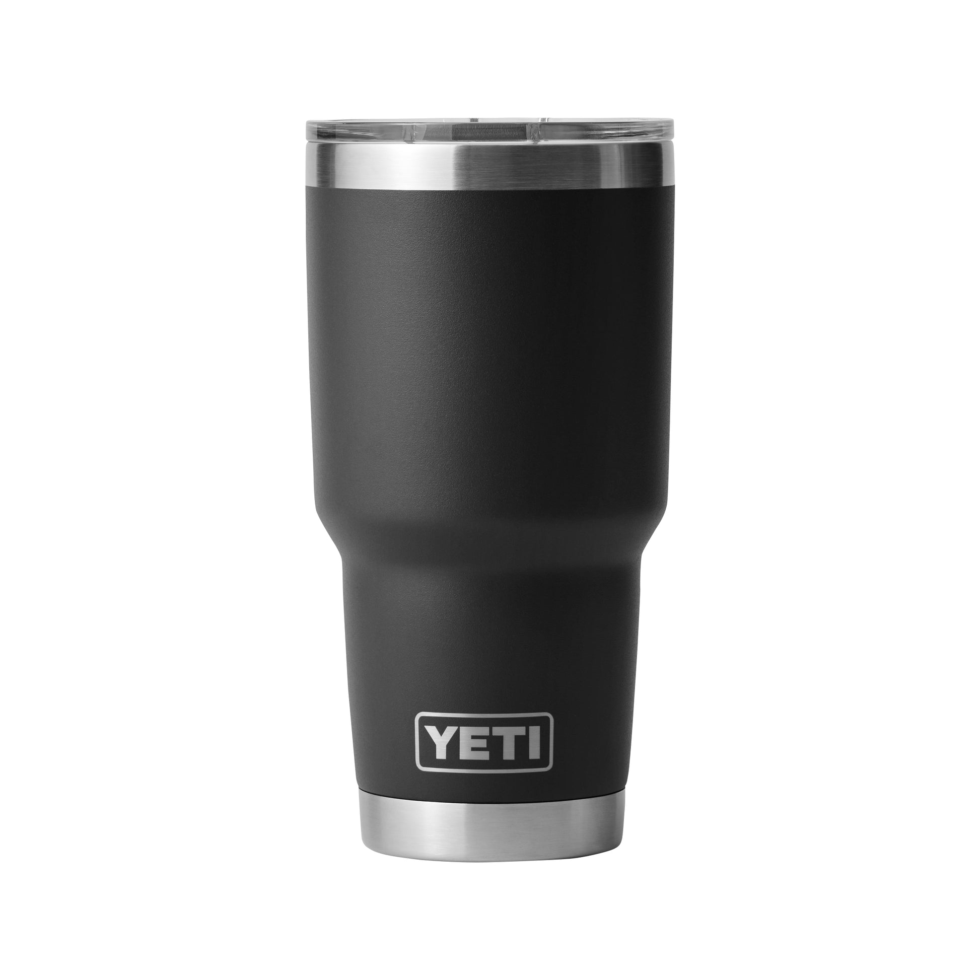 Rear View of Black Rambler® 30 oz Tumbler with MagSlider™ Lid plain
