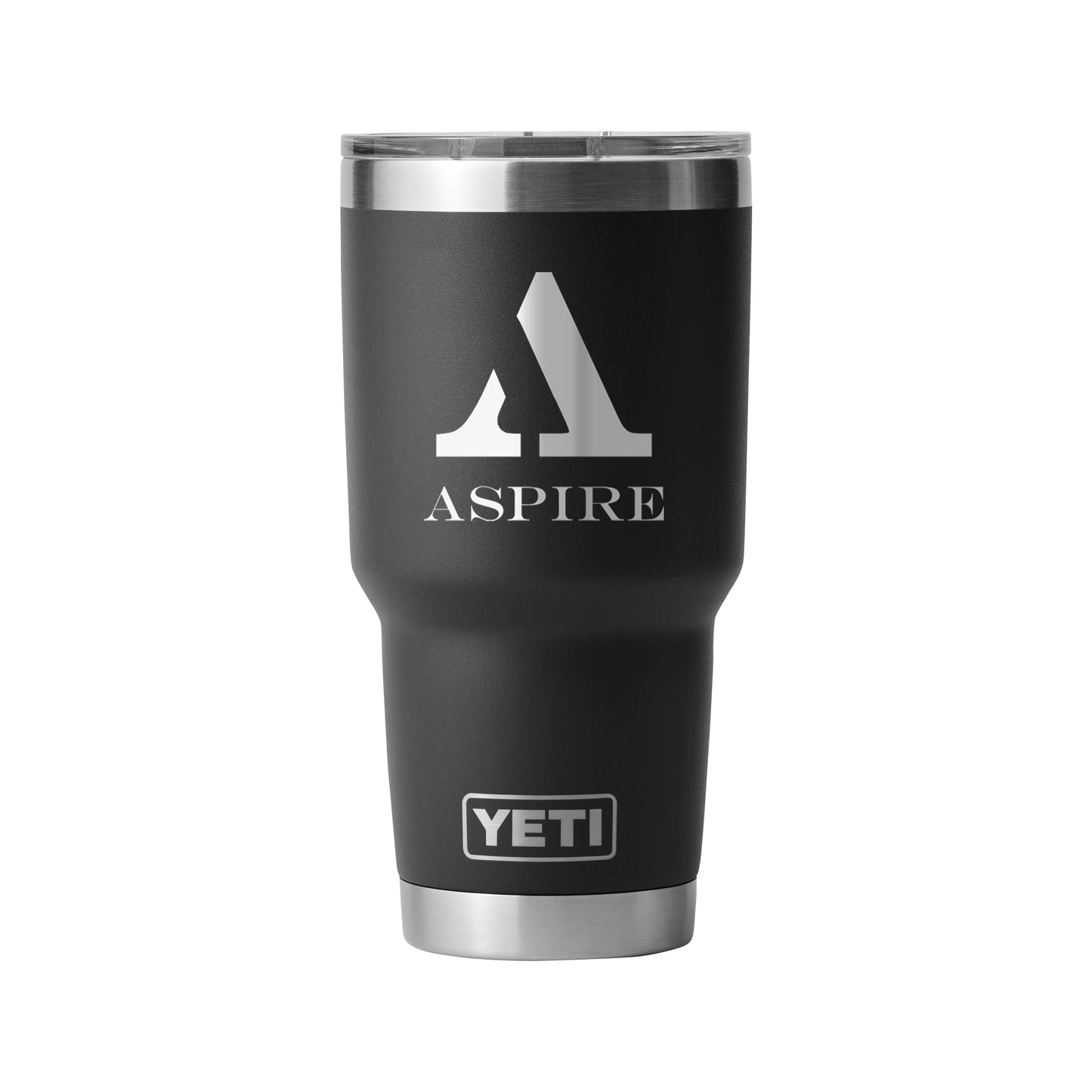 Rear View of Black Rambler® 30 oz Tumbler with MagSlider™ Lid