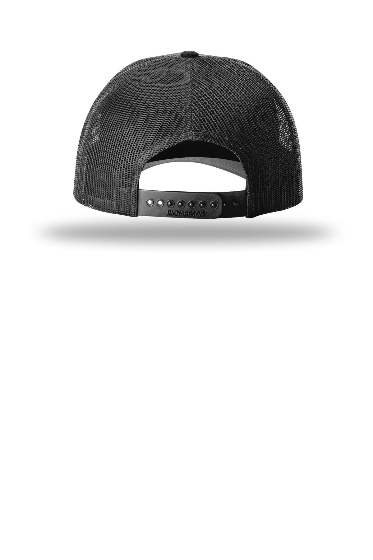 Rear View of Black Richardson Low Pro Trucker 115