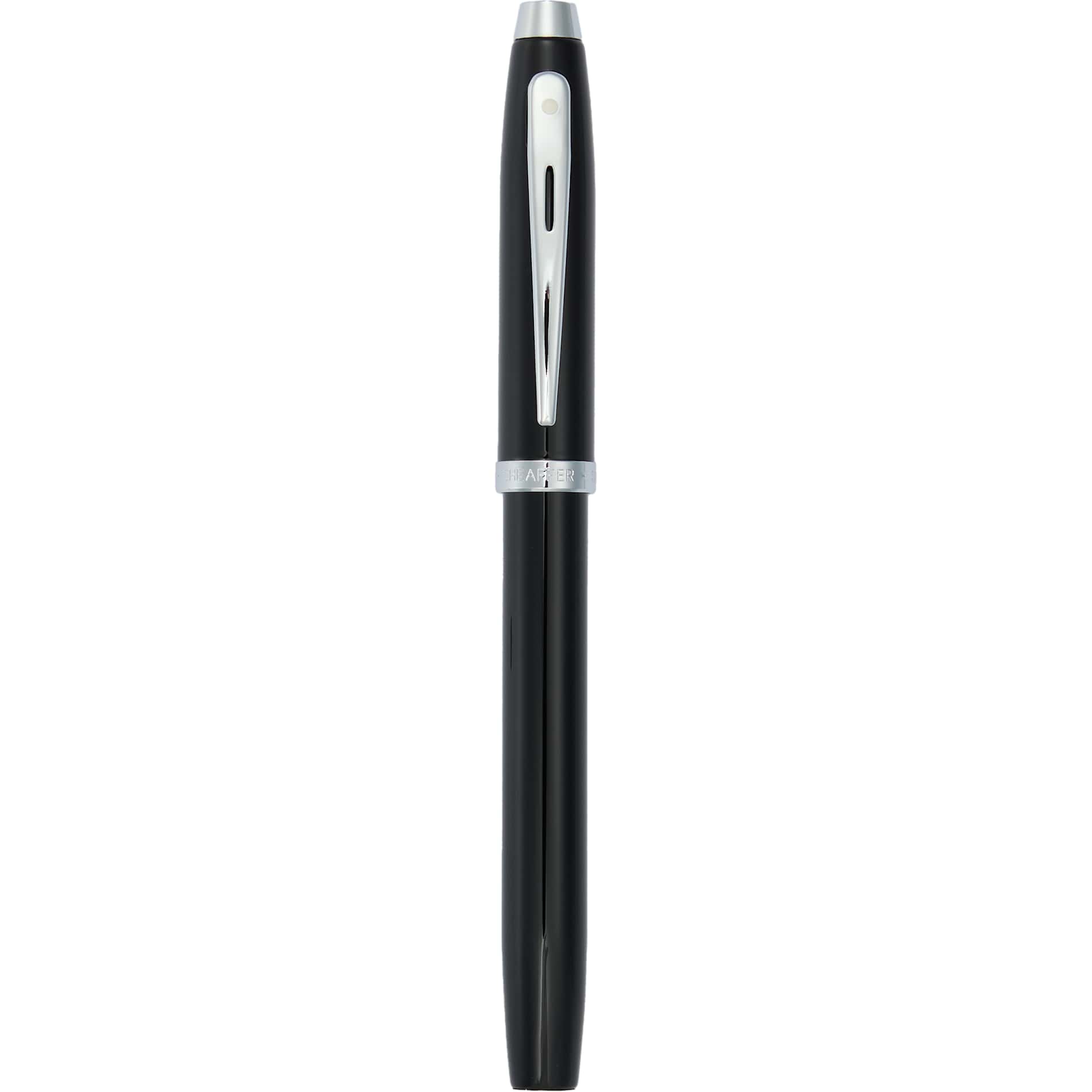 Rear View of Black Sheaffer® 100 Glossy Lacquer Roller Ball plain