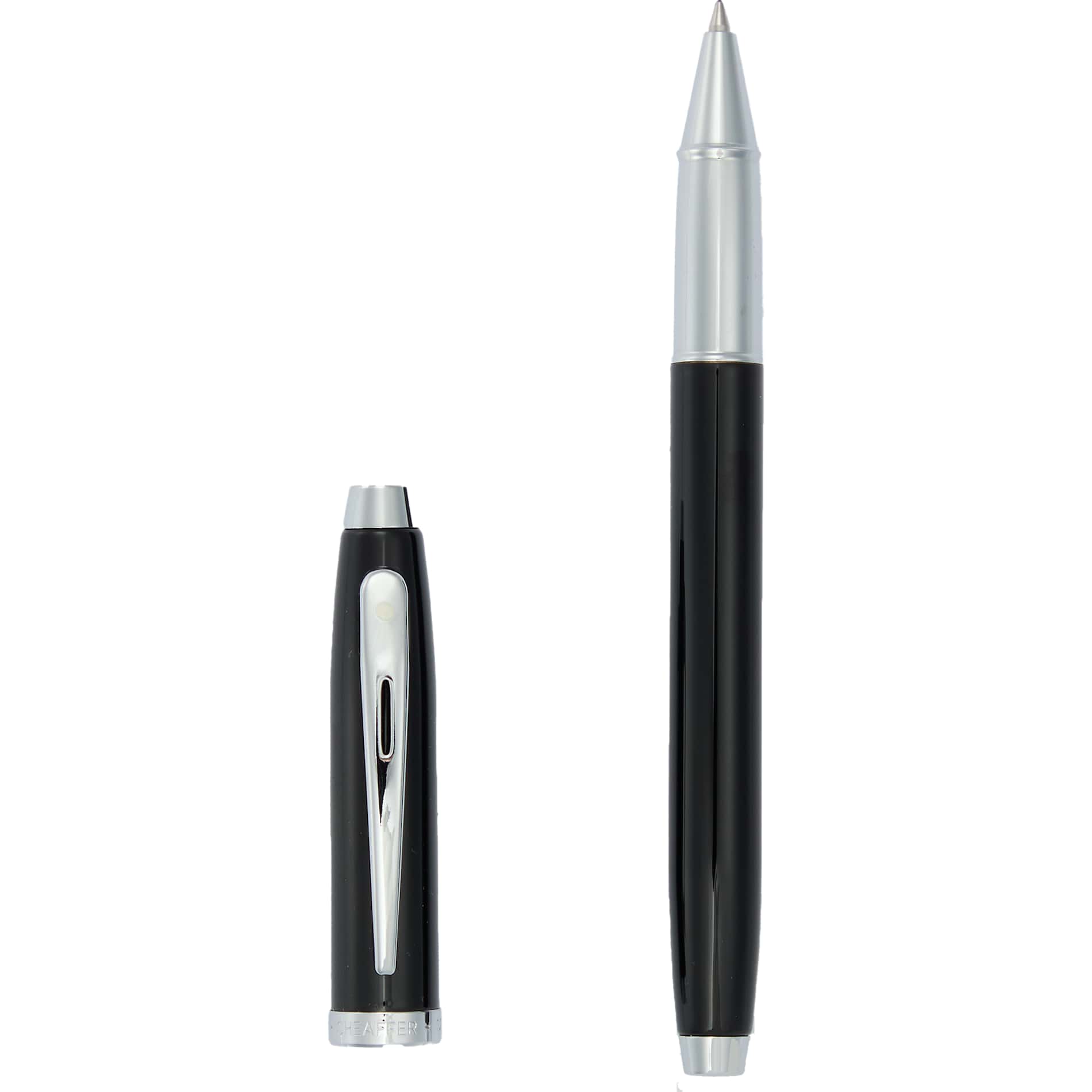 Rear View of Black Sheaffer® 100 Glossy Lacquer Roller Ball plain