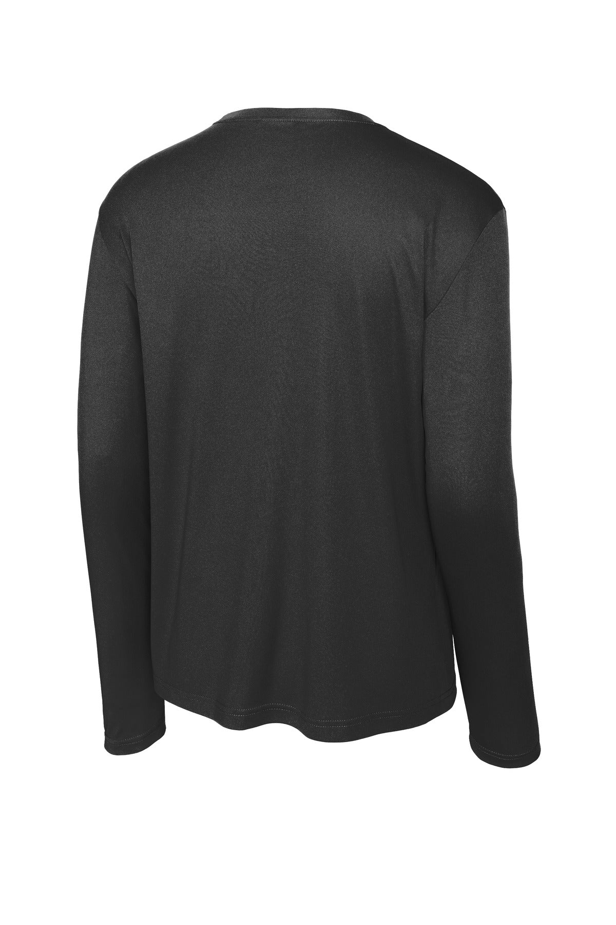 Rear View of Black Sport-Tek Long Sleeve PosiCharge Competitor Tee. ST350LS
