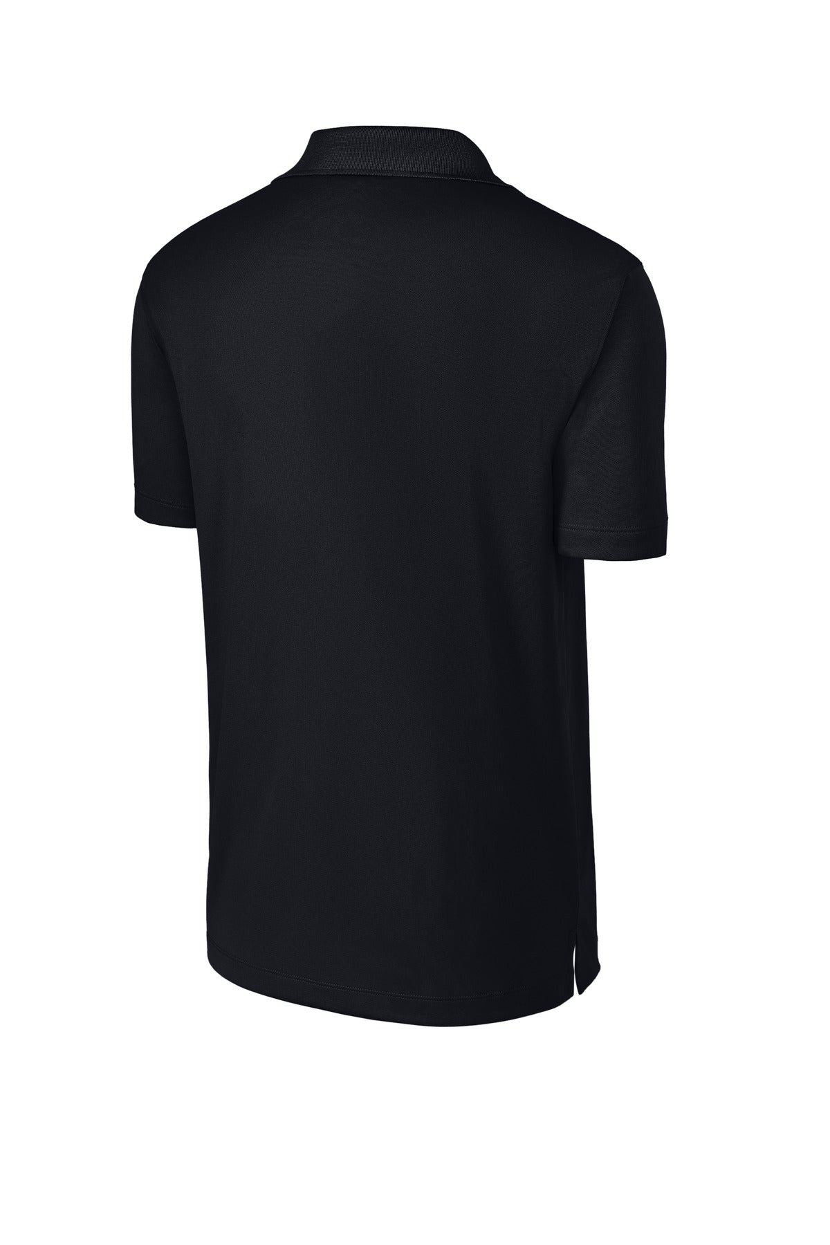 Rear View of Black Sport-Tek Micropique Sport-Wick Polo. ST650