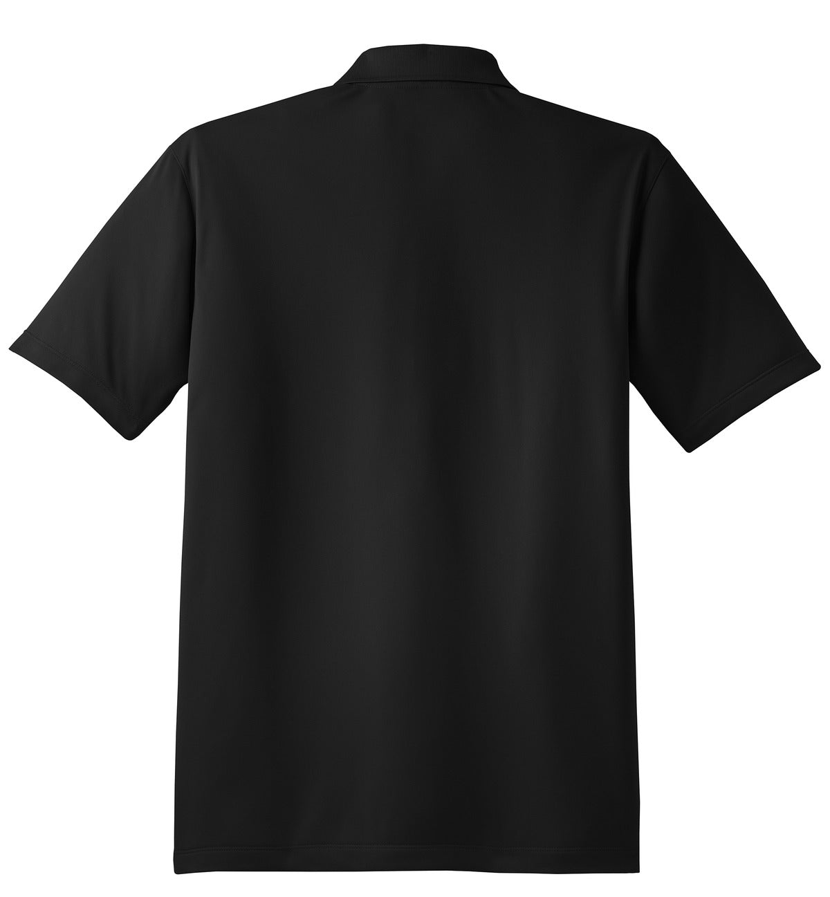 Rear View of Black Sport-Tek Micropique Sport-Wick Polo. ST650