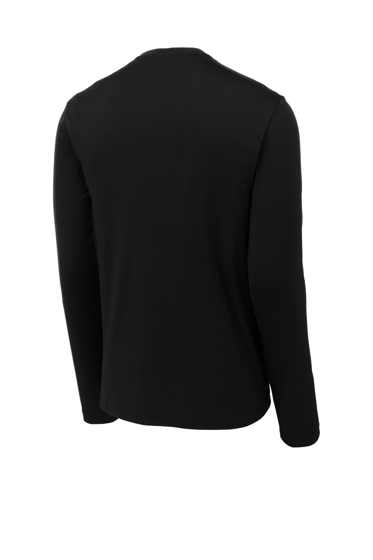 Rear View of Black Sport-Tek Posi-UV Pro Long Sleeve Tee. ST420LS