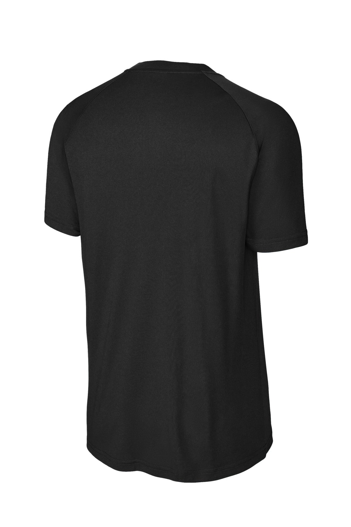 Rear View of Black Sport-Tek PosiCharge Competitor 2-Button Henley ST359