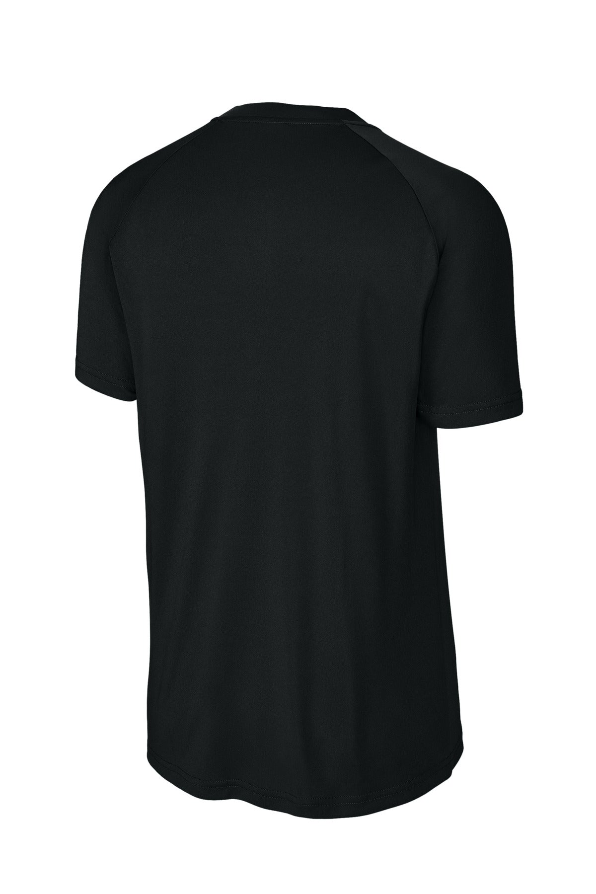 Rear View of Black Sport-Tek PosiCharge Competitor 2-Button Henley ST359