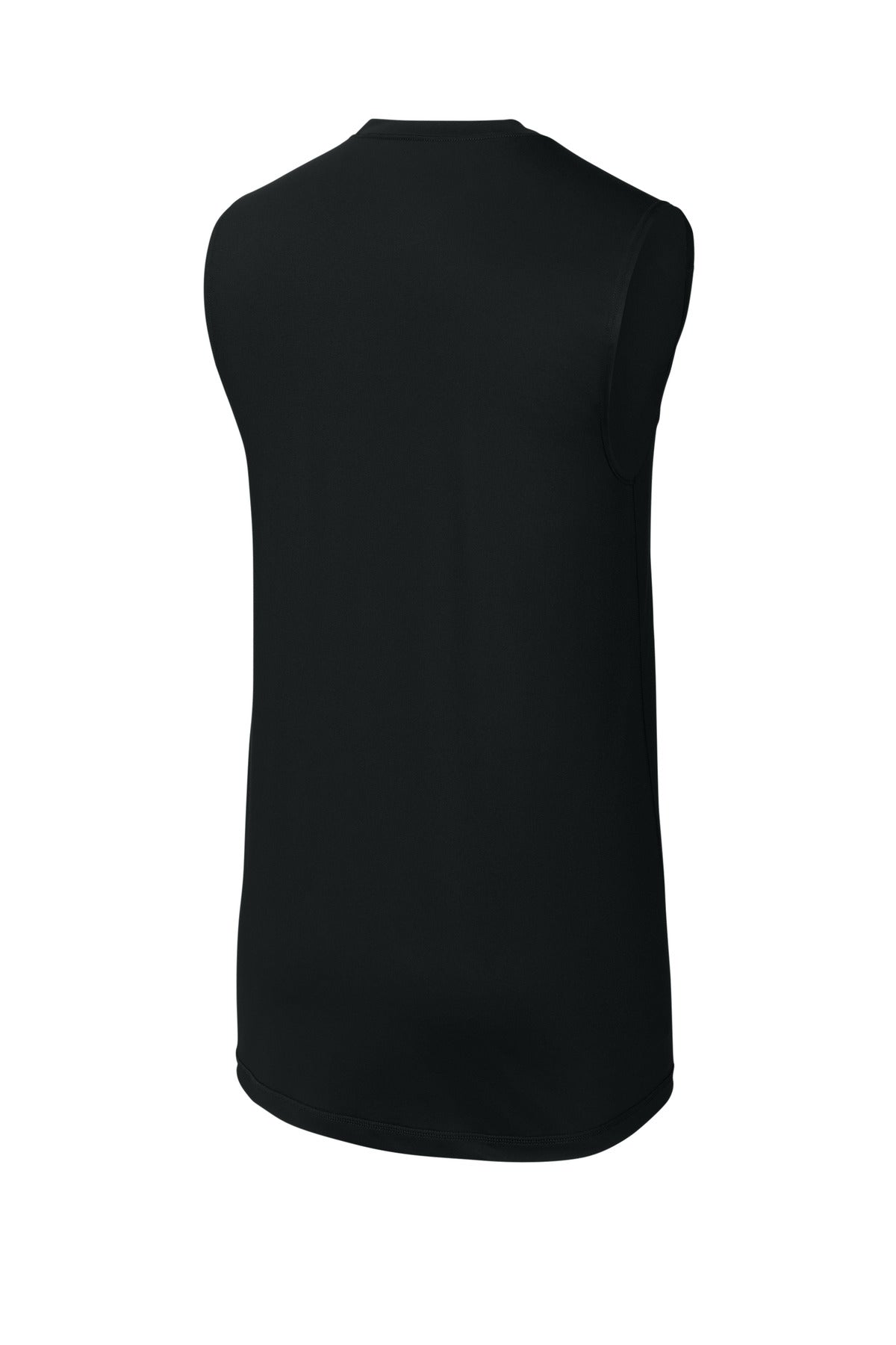Rear View of Black Sport-Tek PosiCharge Compression Sleeveless Tee ST121SL