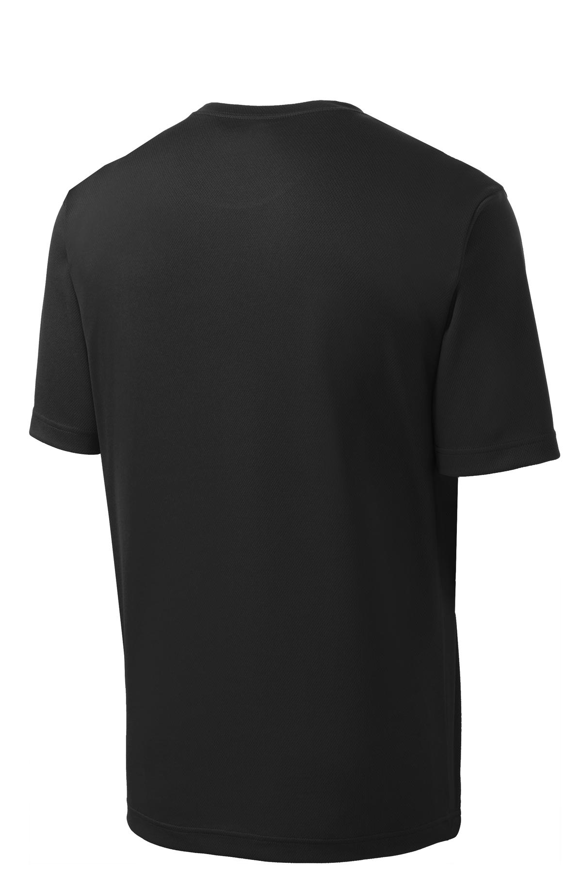 Rear View of Black Sport-Tek PosiCharge RacerMesh Tee. ST340