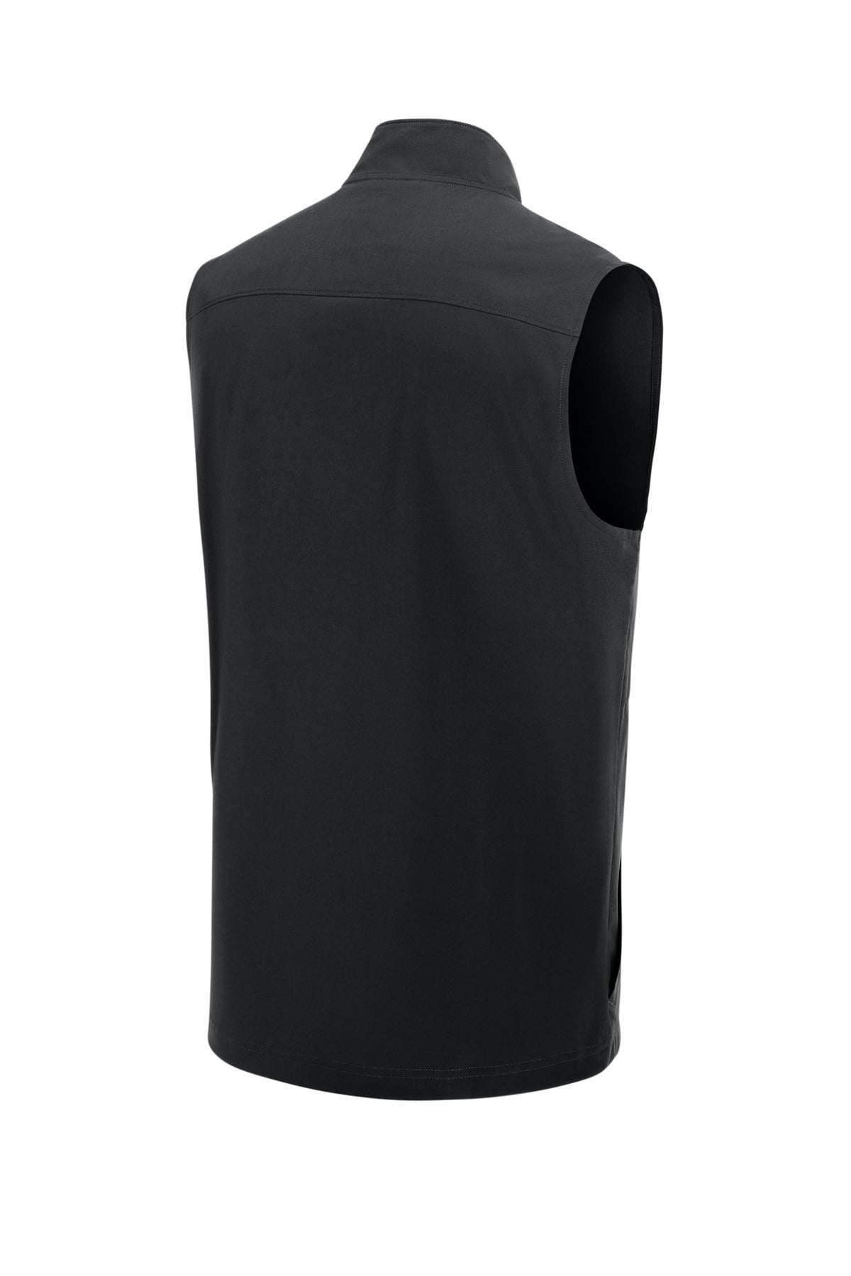 Rear View of Black Sport-Tek Repeat 1/4-Zip Vest ST487