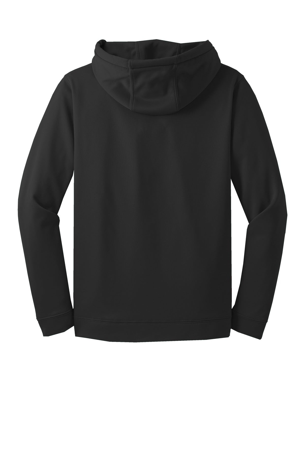 Rear View of Black Sport-Tek Sport-Wick Fleece Hooded Pullover. F244