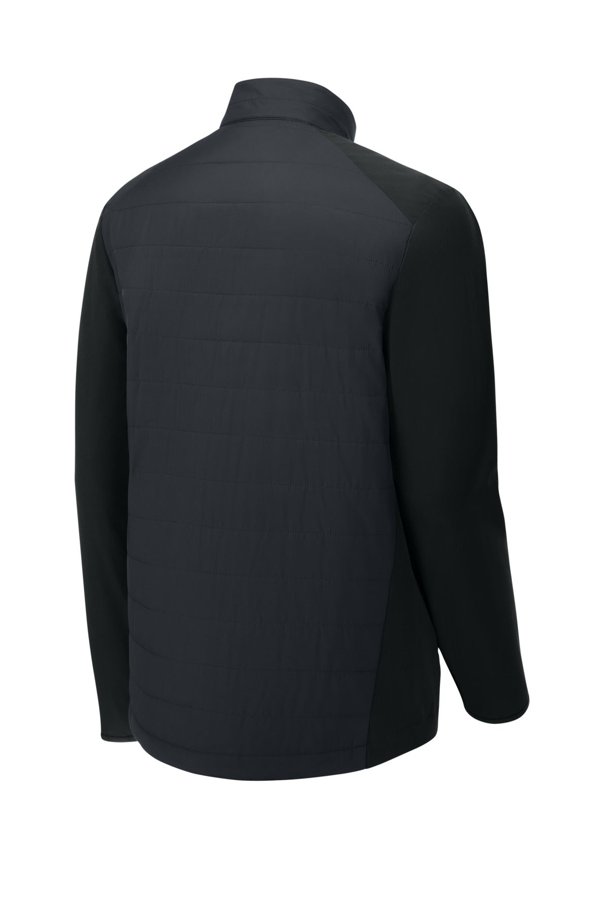 Rear View of Black Sport-Tek Teknical Hybrid Jacket ST940