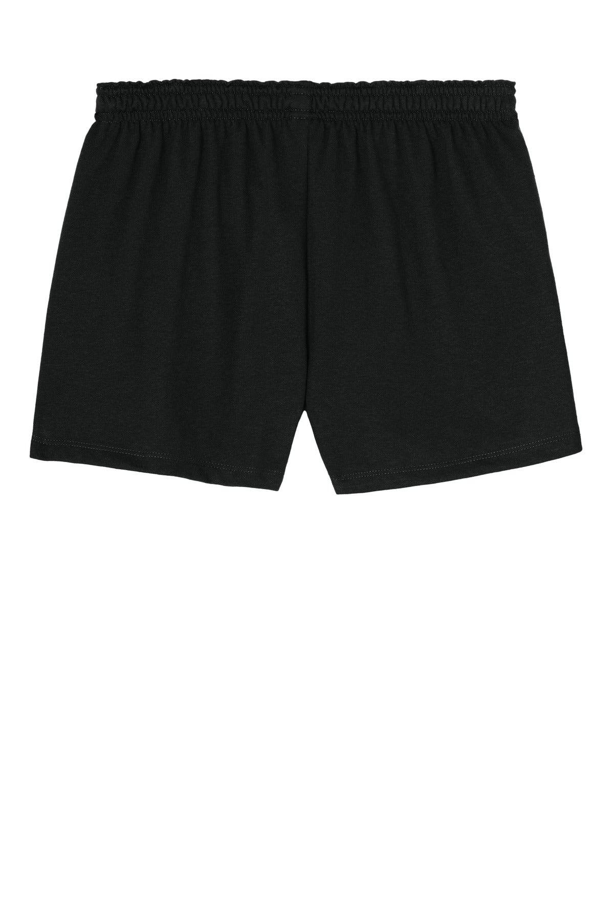 Rear View of Black Sport-Tek Women's Jersey Knit Squad Short LST311