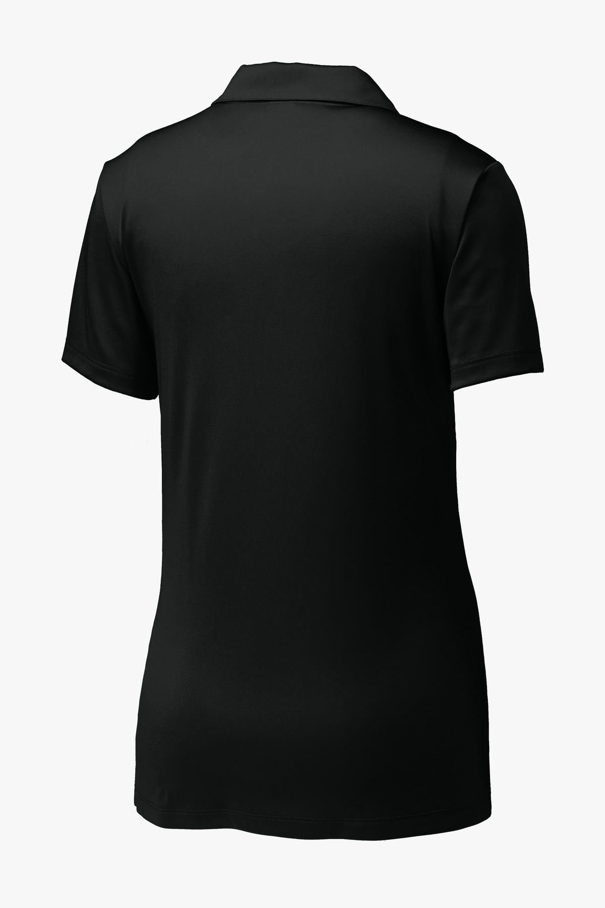 Rear View of Black Sport-Tek Women's PosiCharge Competitor Polo. LST550