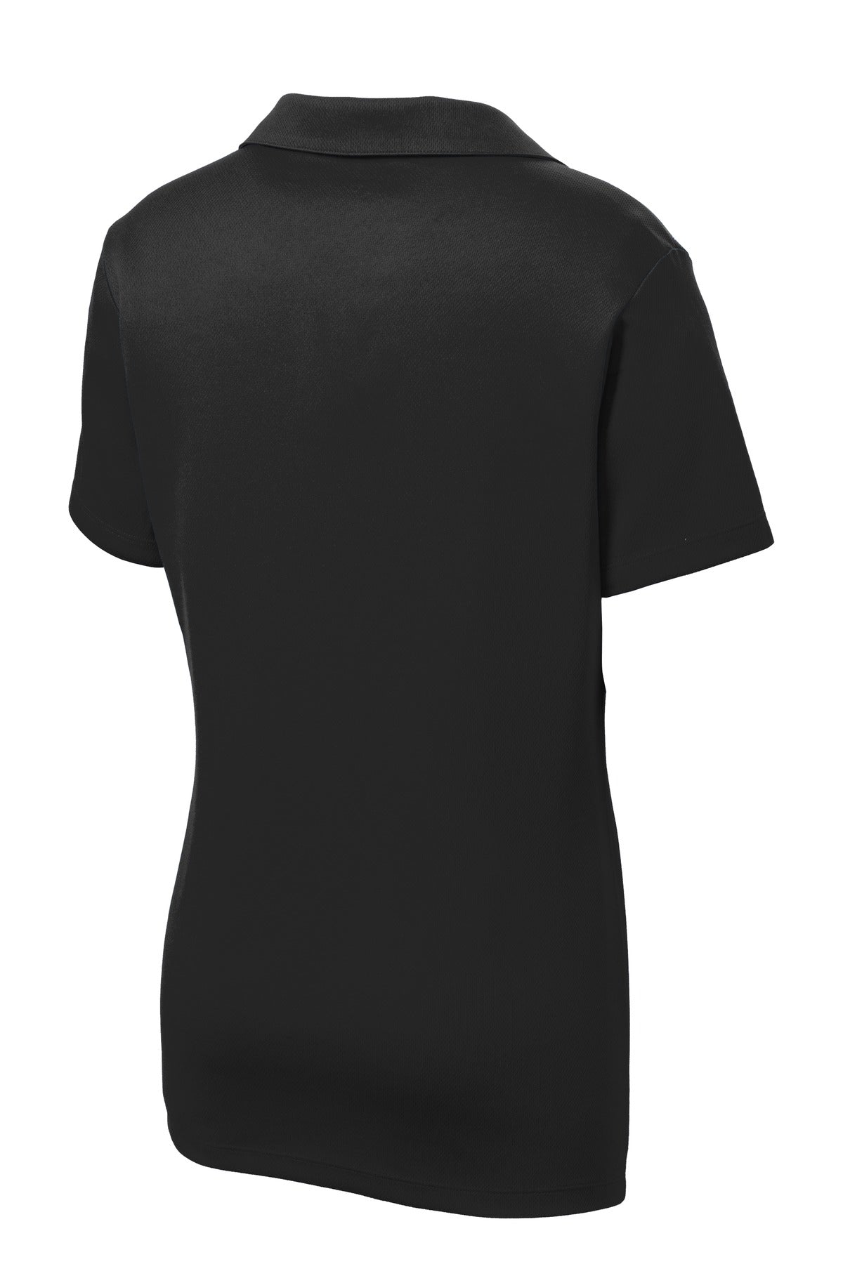 Rear View of Black Sport-Tek Women's PosiCharge RacerMesh Polo. LST640