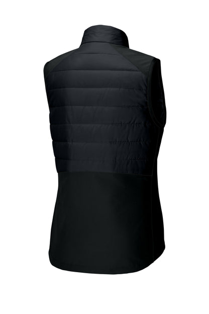 Rear View of Black Sport-Tek Women's Teknical Hybrid Vest LST941