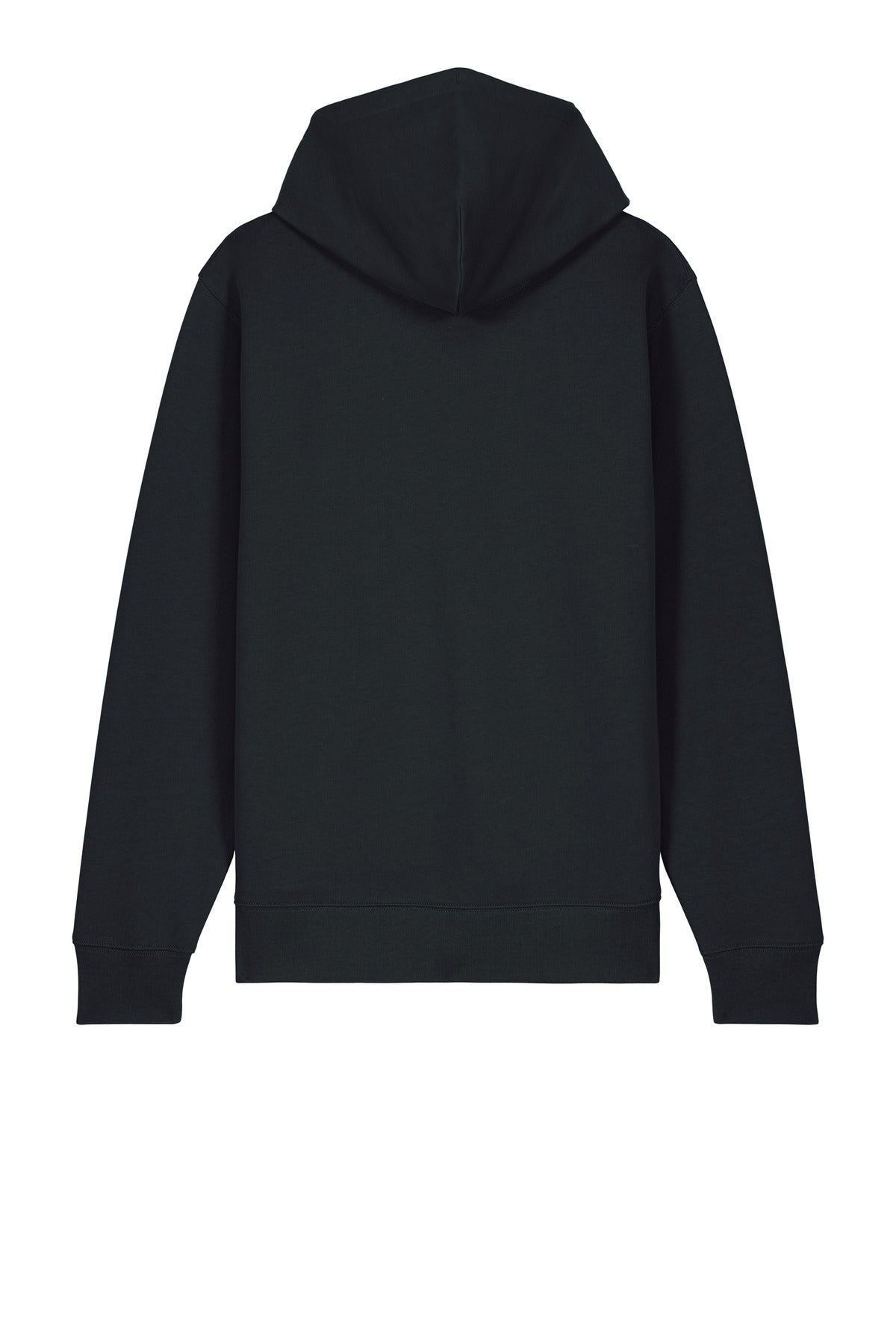 Rear View of Black Stanley/Stella Unisex Cultivator 2.0 Full-Zip Hooded Sweatshirt SXU005