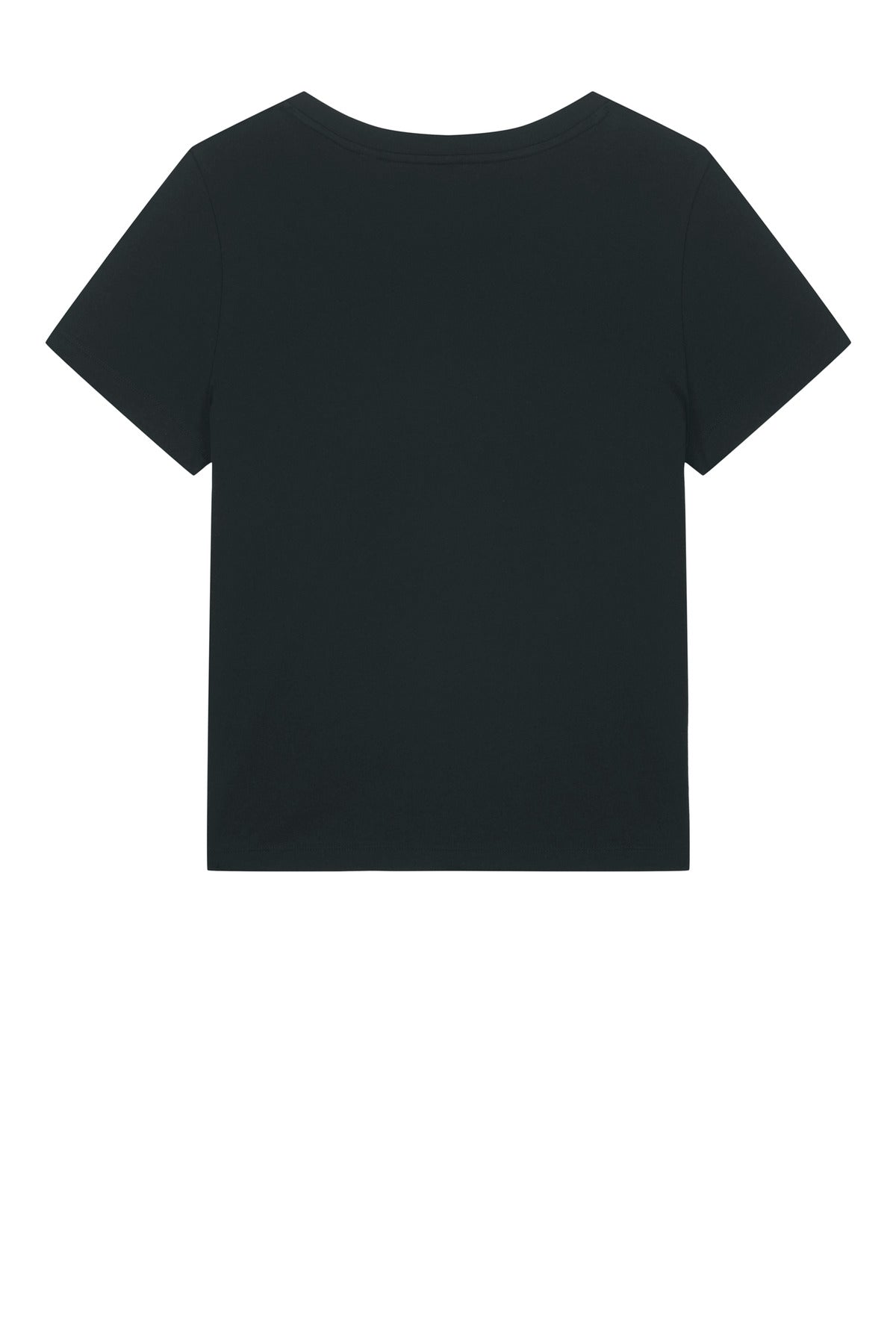Rear View of Black Stanley/Stella Women's Stella Isla V-Neck Tee SXW032