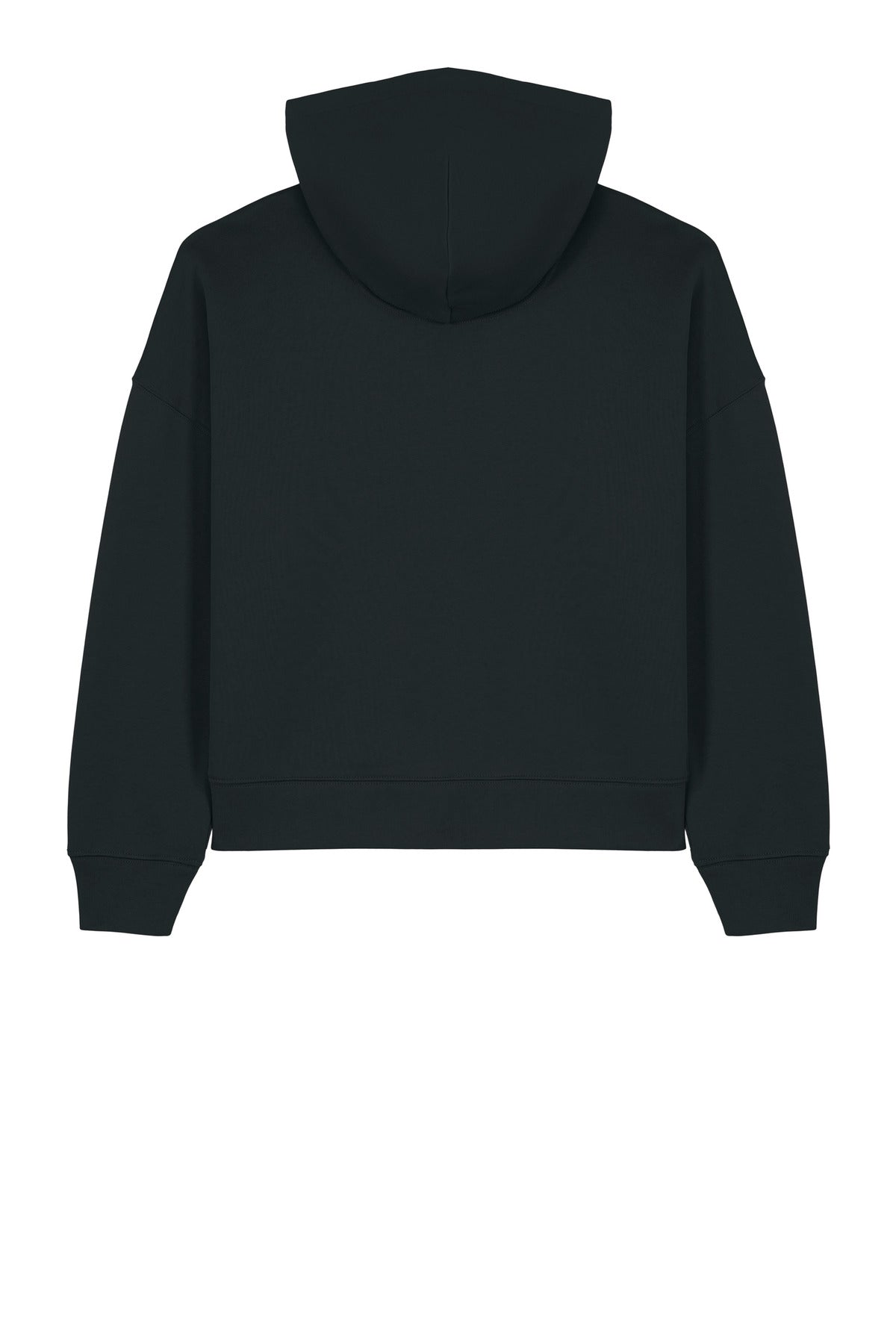 Rear View of Black Stanley/Stella Women's Stella Nora Hooded Sweatshirt SXW035