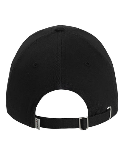 Rear View of Black The Original Buckle Dad Hat - X210B