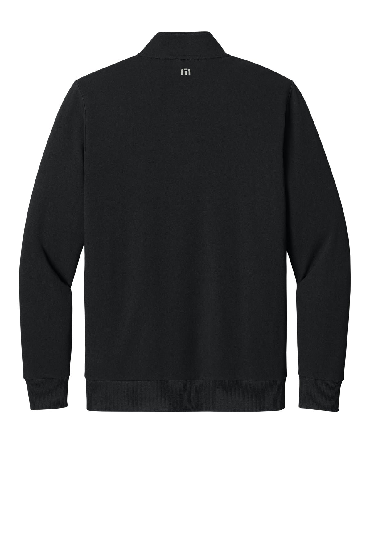 Rear View of Black TravisMathew Ocean Villa 1/4-Zip TMA41421