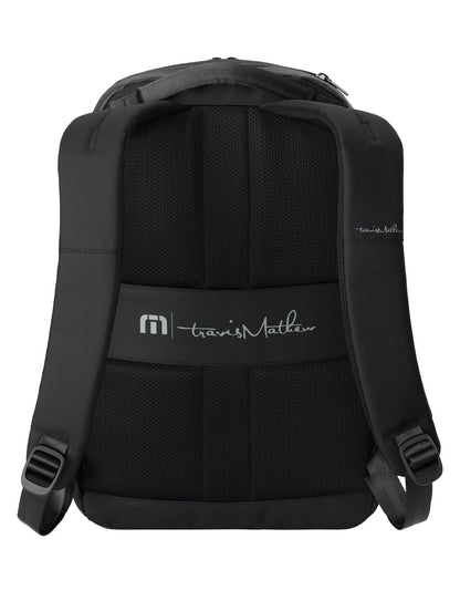 Rear View of Black TravisMathew Recess Backpack TMB109