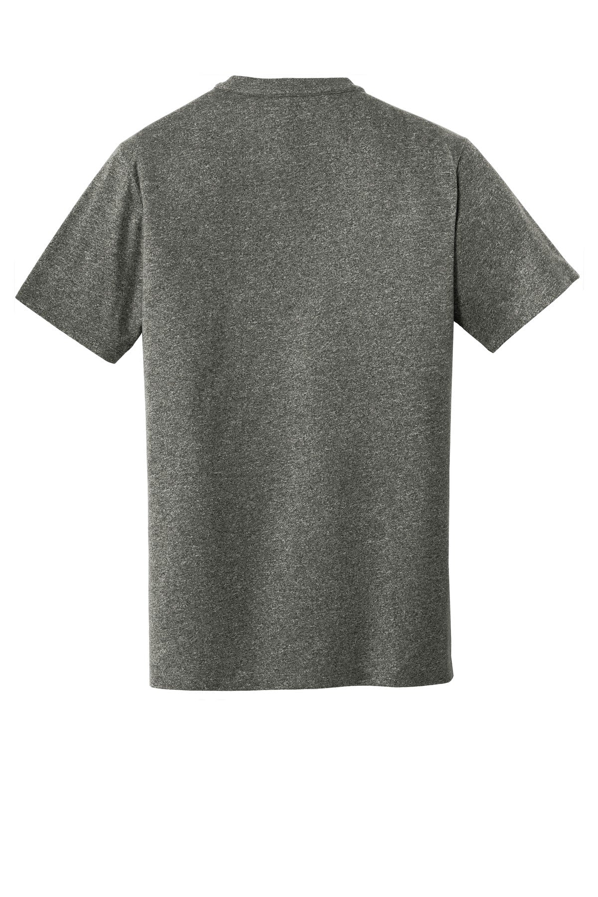 Rear View of Black Twist New Era Heritage Blend Crew Tee. NEA100