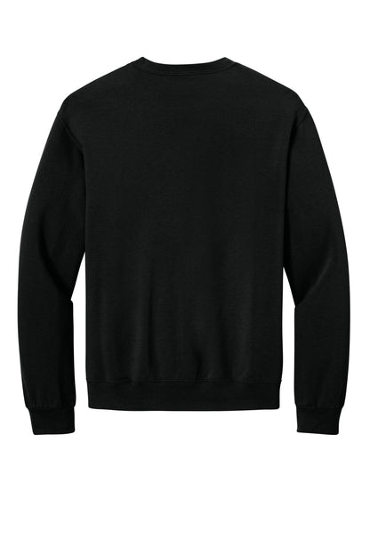 Rear View of BlackInk Jerzees Ultimate Unisex CVC Ring Spun Crewneck Sweatshirt IC48M