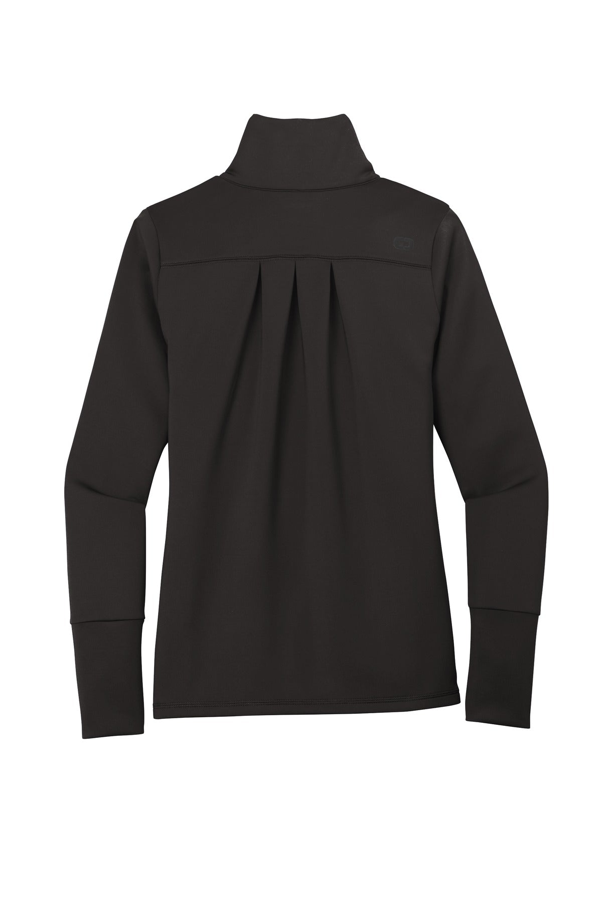 Rear View of Blacktop OGIO Women's Modern Performance Full-Zip. LOE703