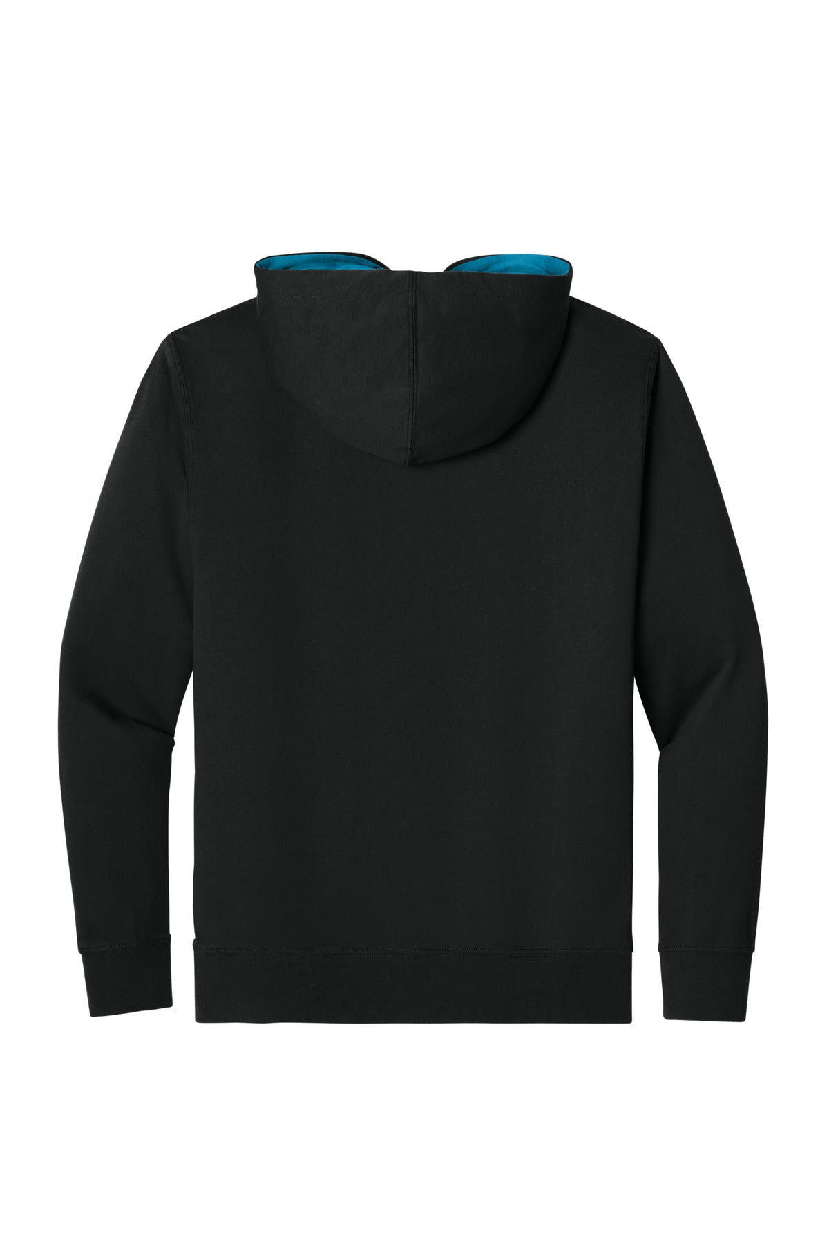 Rear View of Black/Turq Next Level Apparel Laguna Hoodie NL9301