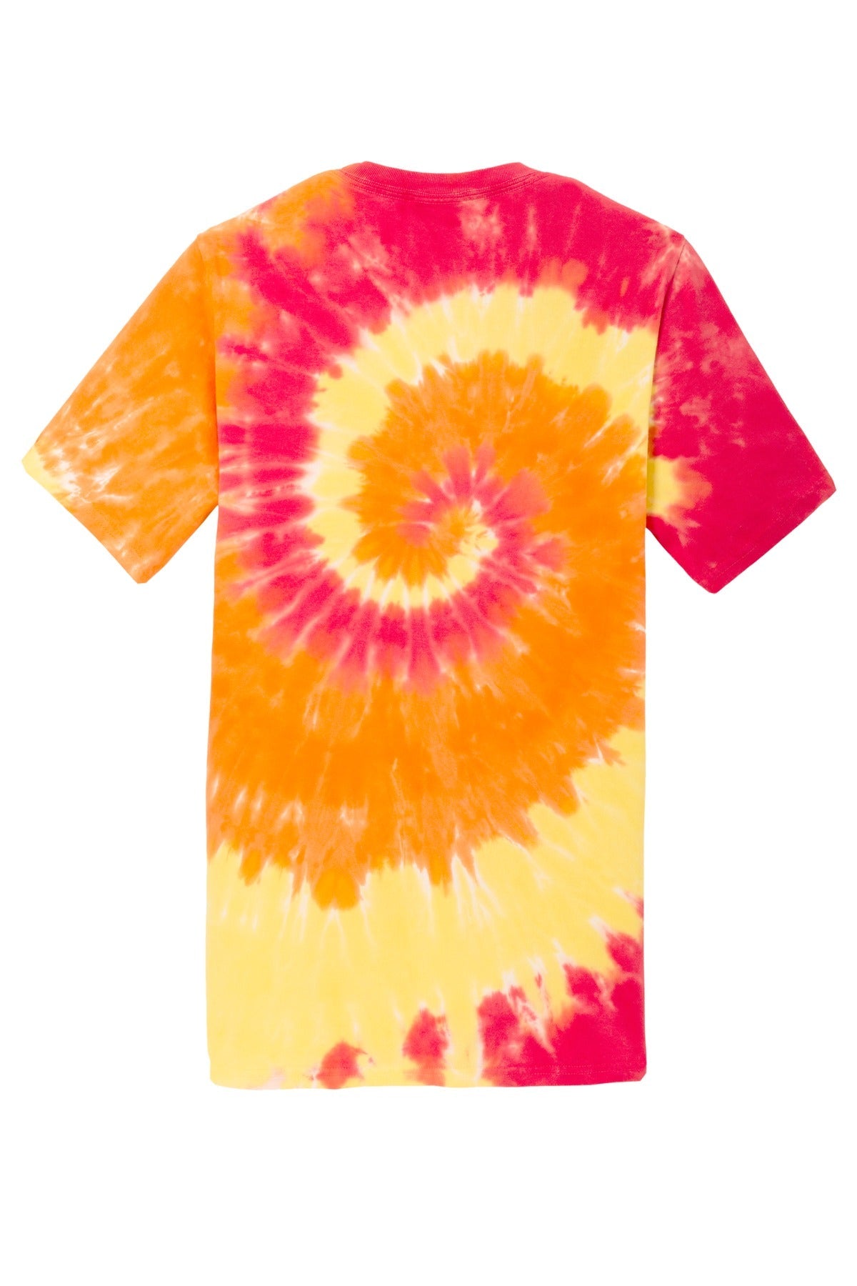 Rear View of Blaze Rainbow Port & Co Tie-Dye Tee. PC147