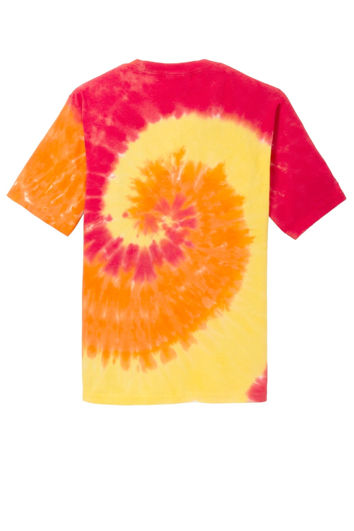 Rear View of Blaze Rainbow Port & Co Youth Tie-Dye Tee. PC147Y