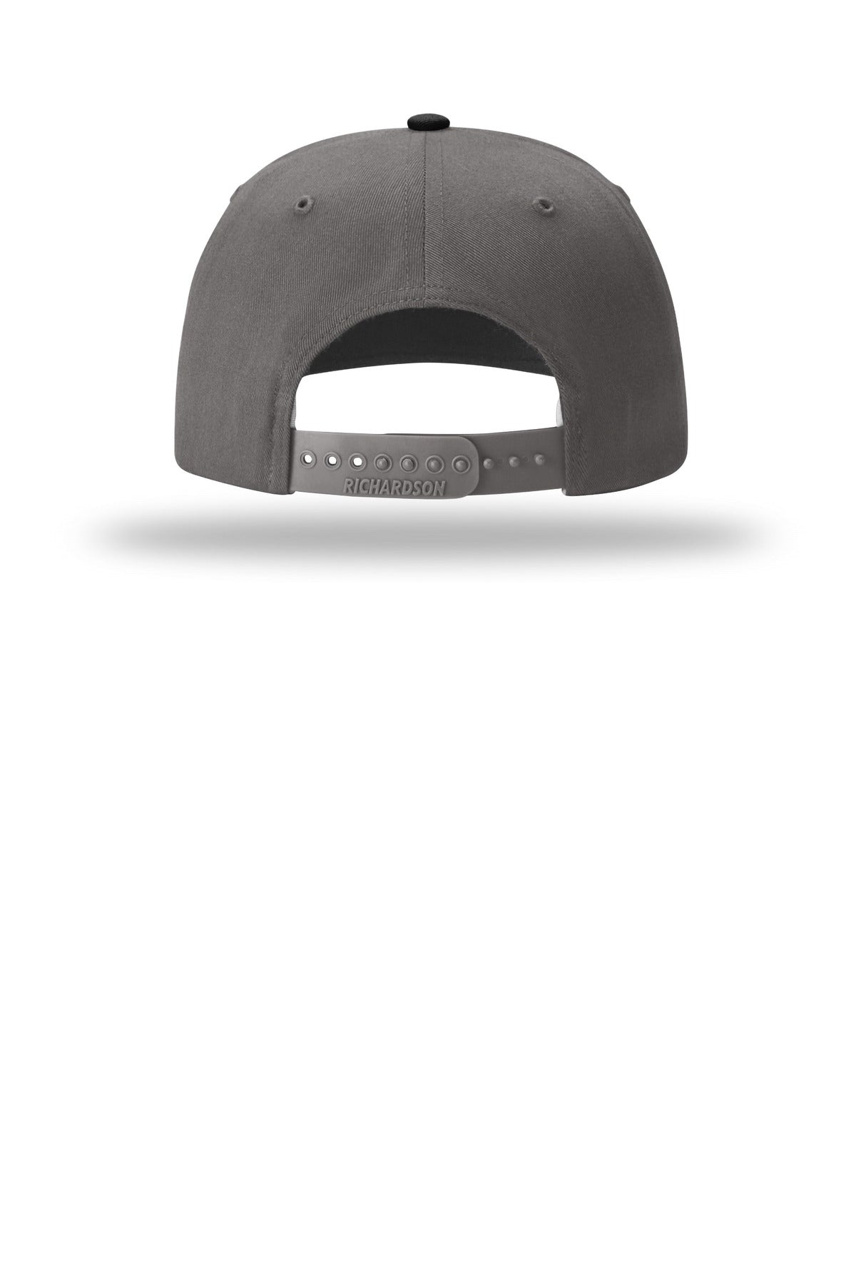 Rear View of Blk/Char Richardson Solid Twill Trucker 312