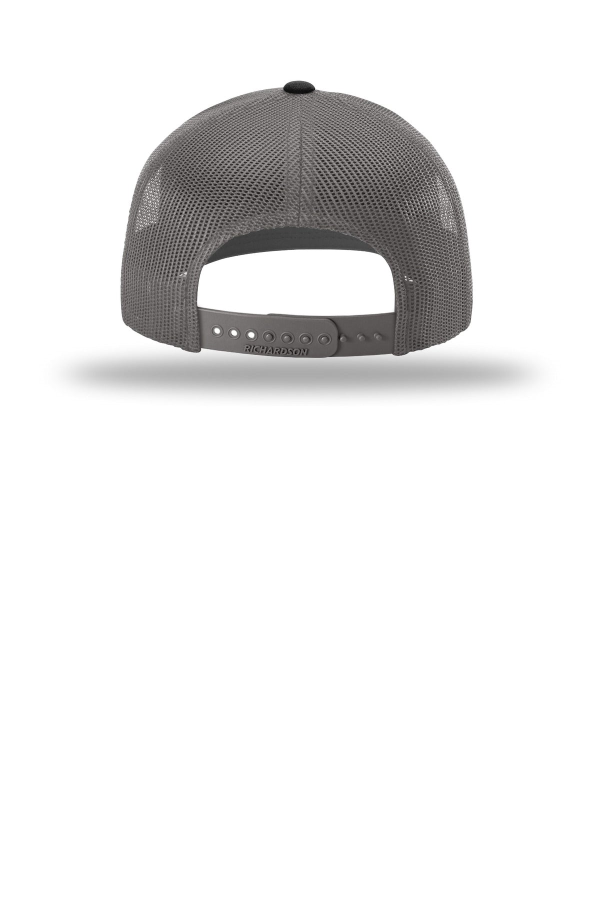 Rear View of Blk/Char Richardson Trucker Cap 112