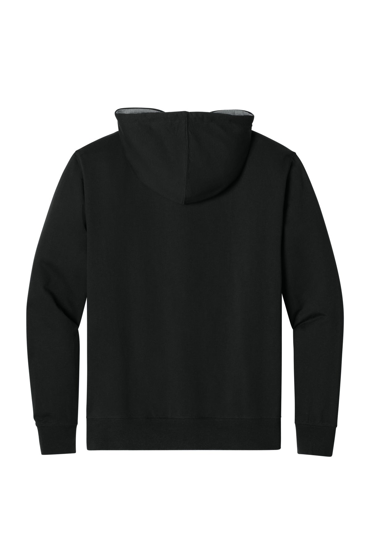 Rear View of Blk/HtGray Next Level Apparel Laguna Hoodie NL9301