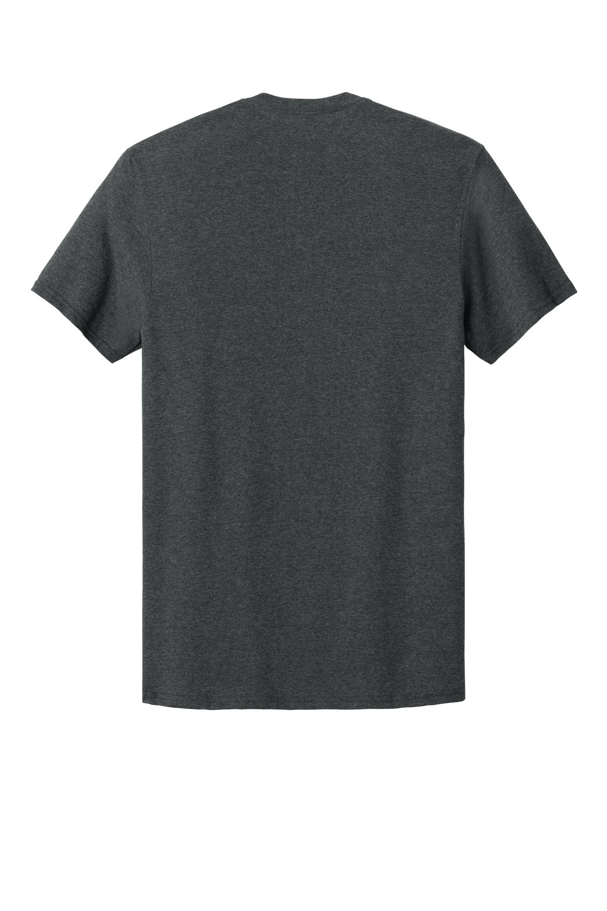 Rear View of BlkHthr Jerzees Classics Unisex Cotton T-Shirt 363M