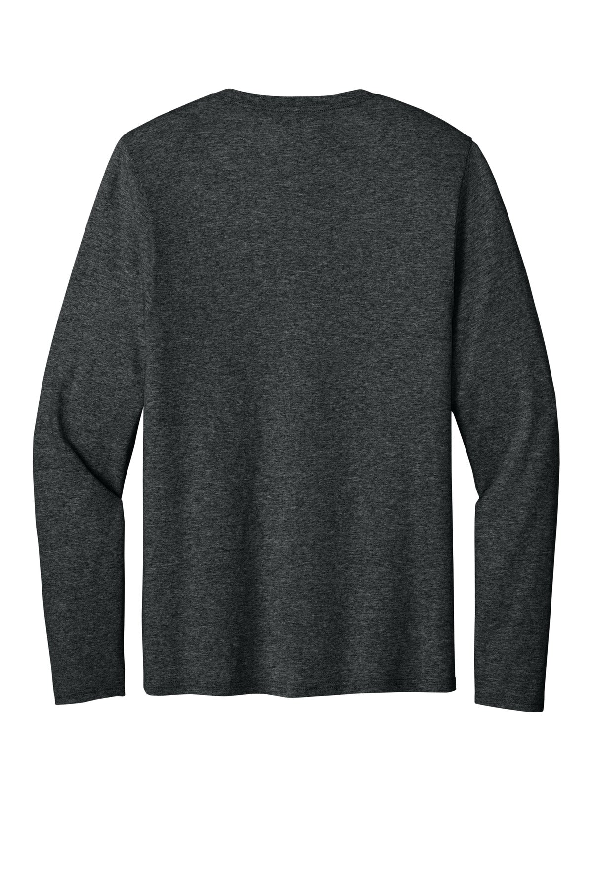 Rear View of BlkHthr Port & Co Easy Cotton Long Sleeve Tee PC43LS