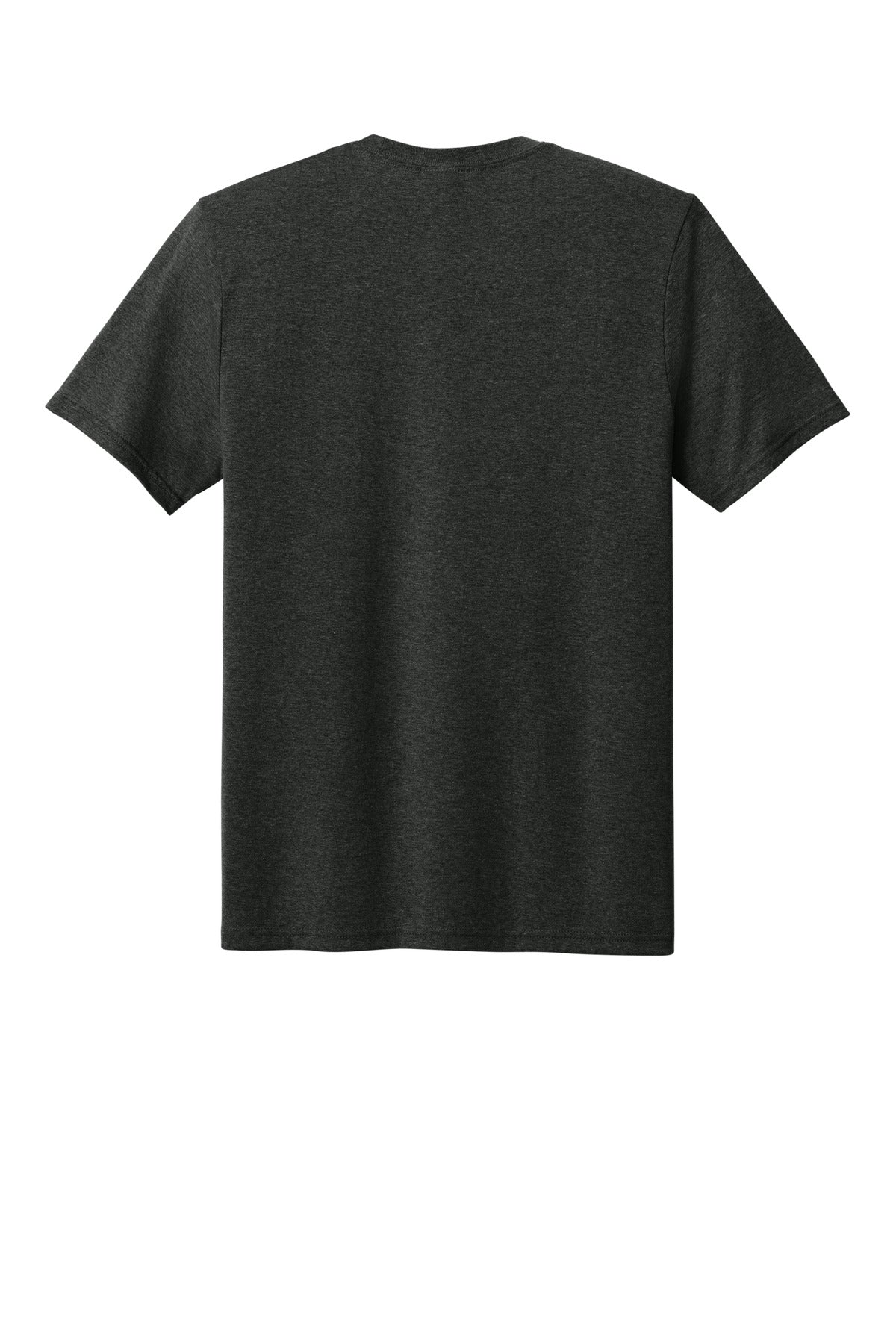 Rear View of BlkHthr Port & Co Tri-Blend Tee. PC330