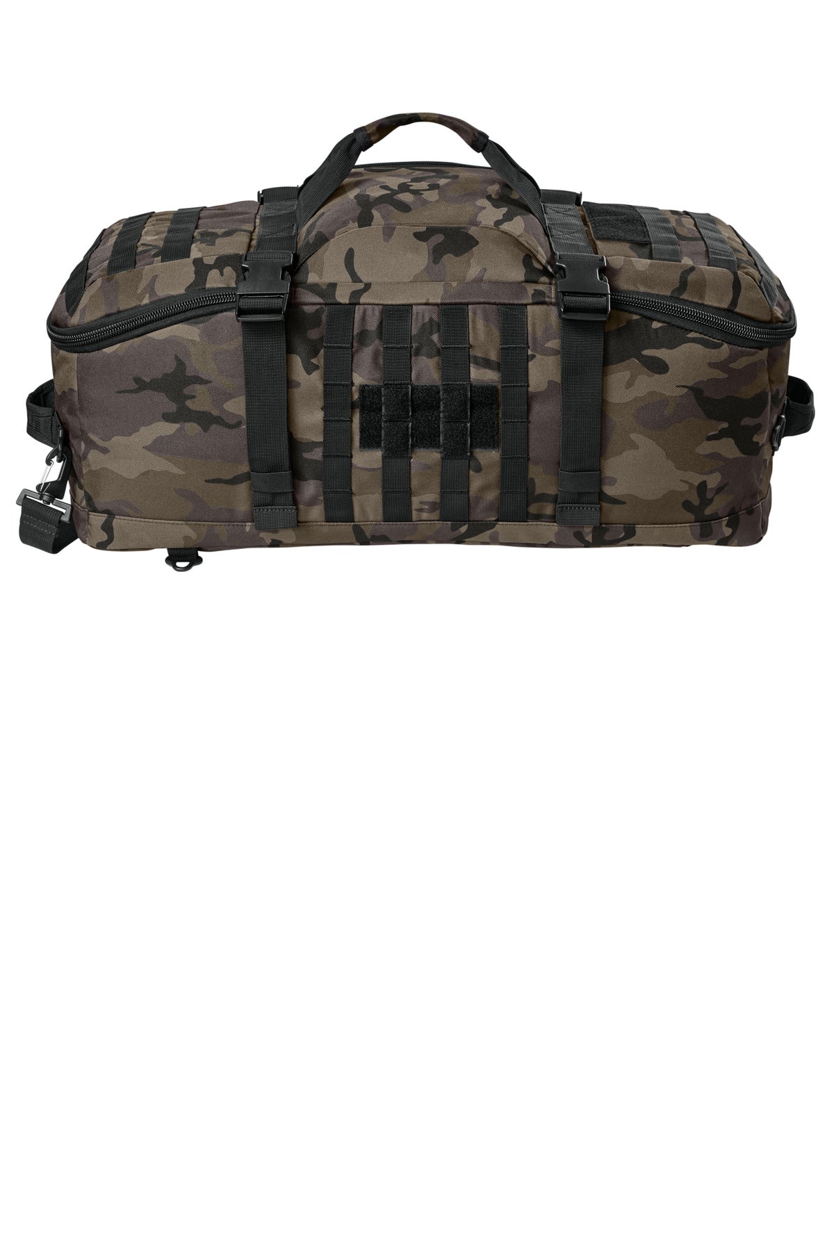 Rear View of BlkInkCamo CornerStone Tactical Barrel Duffel CSB817