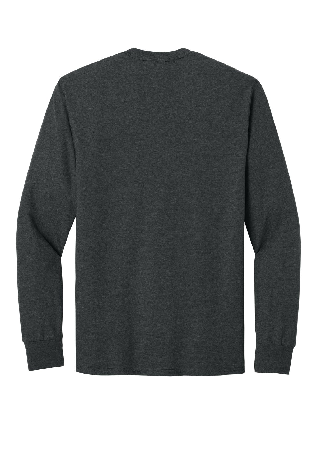 Rear View of BlkInkHtr Jerzees Ultimate Unisex Ring Spun Long Sleeve T-Shirt IC46L