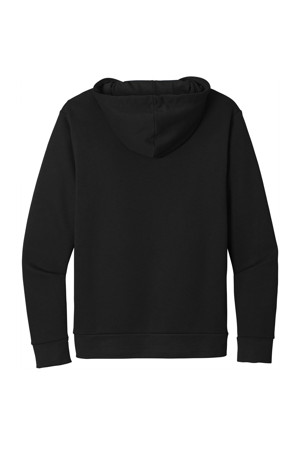 Rear View of BlkOnBlk Next Level Apparel Adult Santa Barbara Pullover Hoodie. NL9303