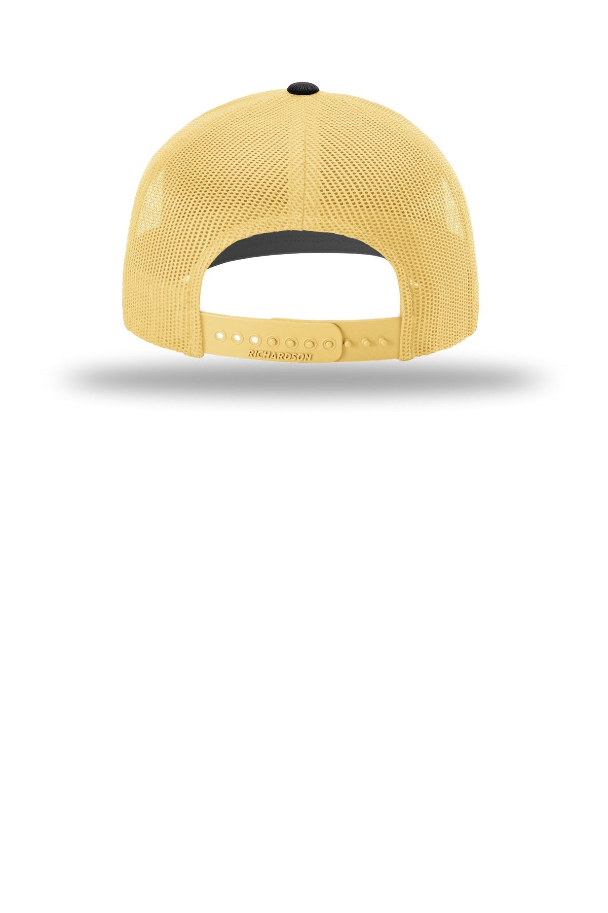 Rear View of Blk/VgsGld Richardson Trucker Cap 112