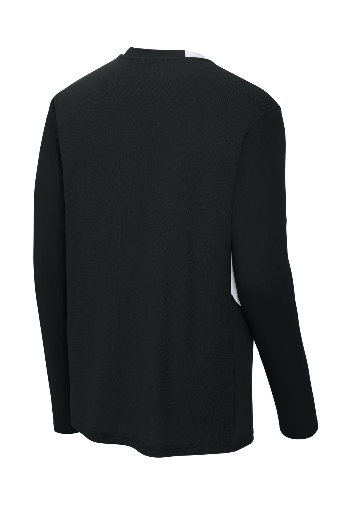Rear View of Blk/White Sport-Tek Club 1/4-Zip Pullover ST443
