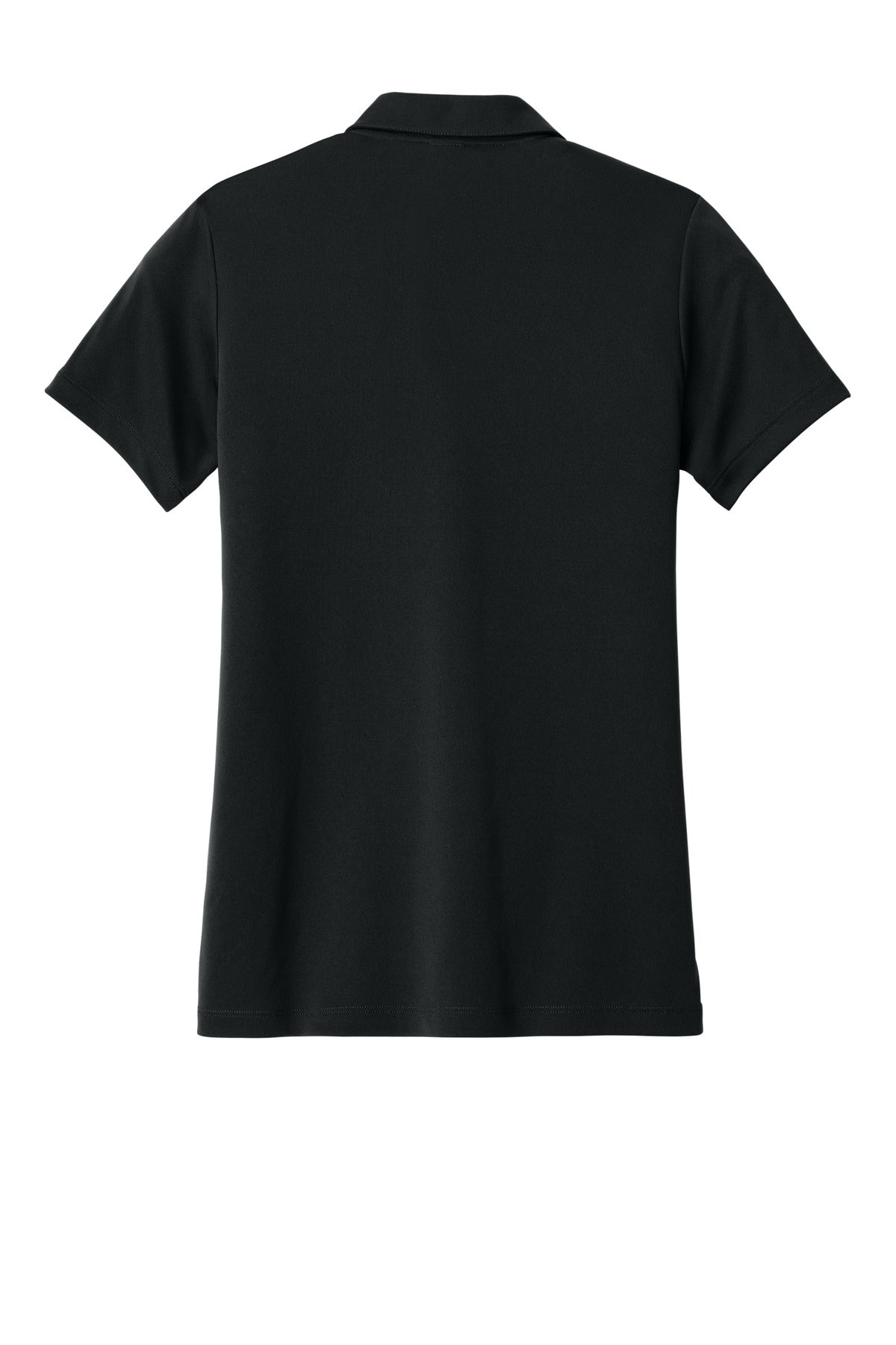 Rear View of Blk/White Sport-Tek Women's Competitor United Polo LST104