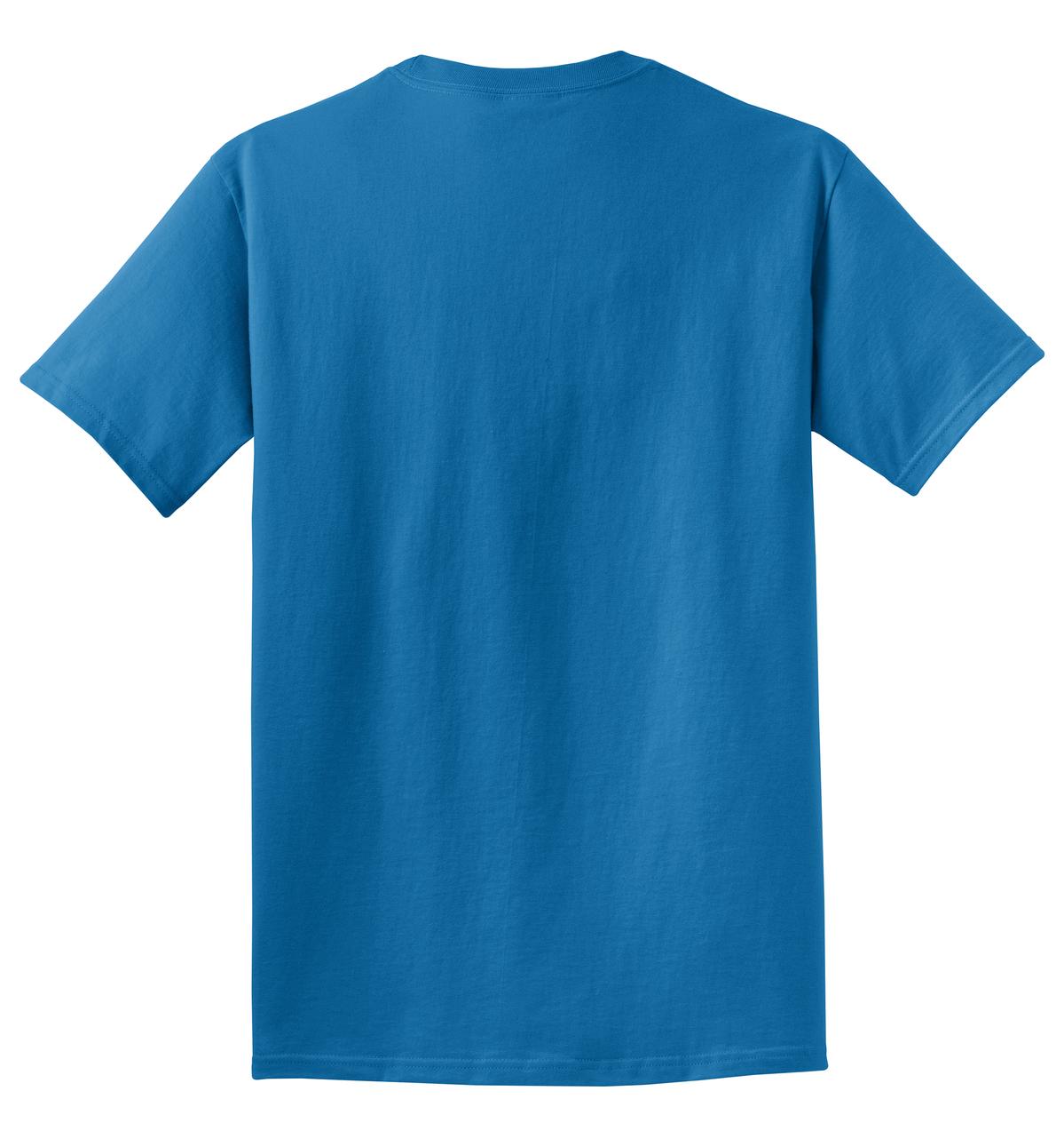 Rear View of Blue Moon Port & Co Beach Wash Garment-Dyed Tee. PC099