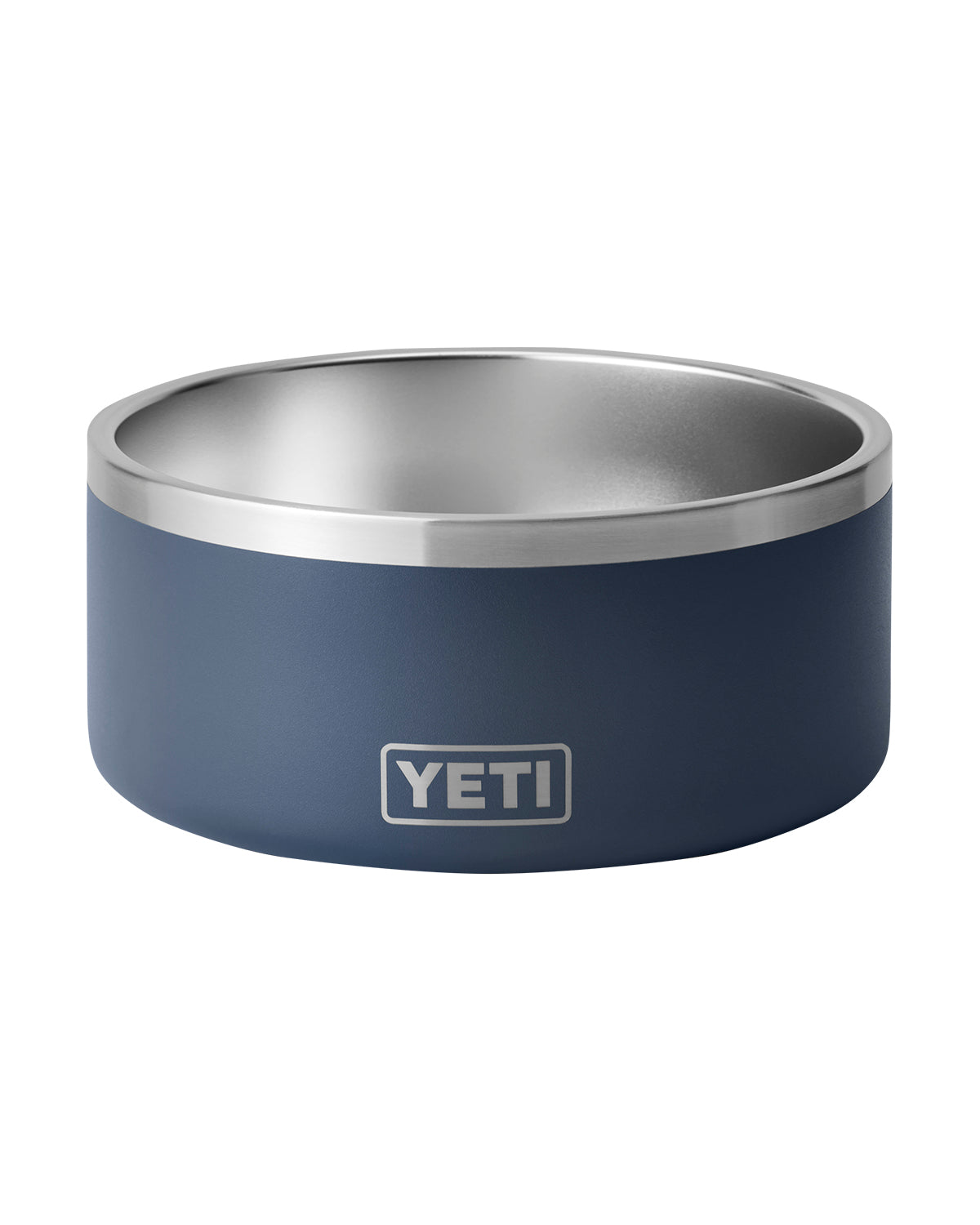 Rear View of Blue-Navy Boomer™ 8 Dog Bowl plain