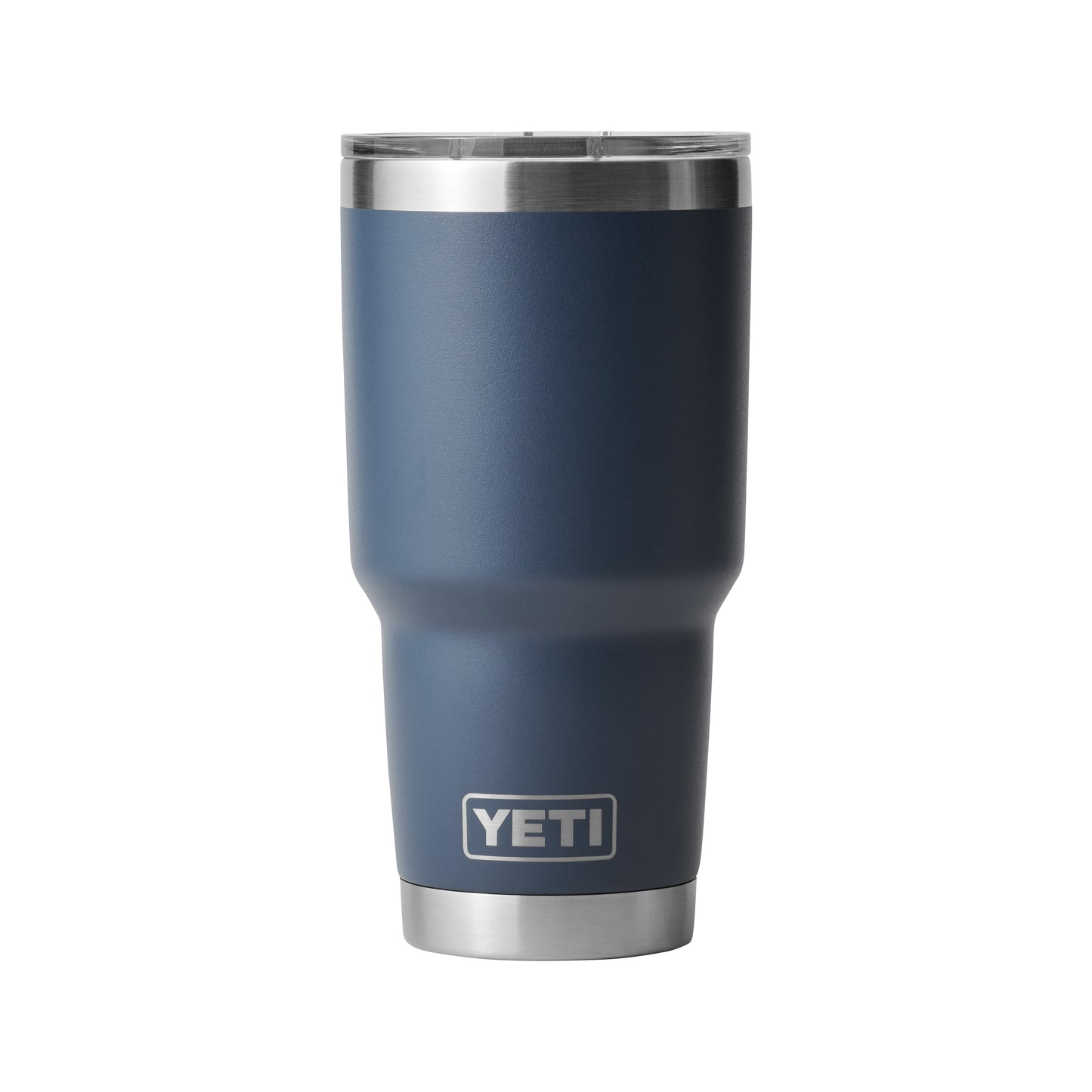 Rear View of Blue-Navy Rambler® 30 oz Tumbler with MagSlider™ Lid plain