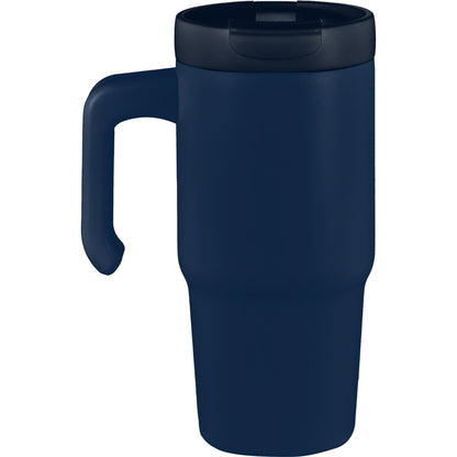 Rear View of Blue Peak Recycled Insulated Sip or Swig Mug 24oz plain