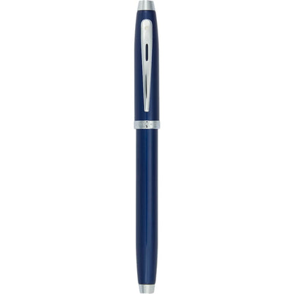 Rear View of Blue Sheaffer® 100 Glossy Lacquer Roller Ball plain